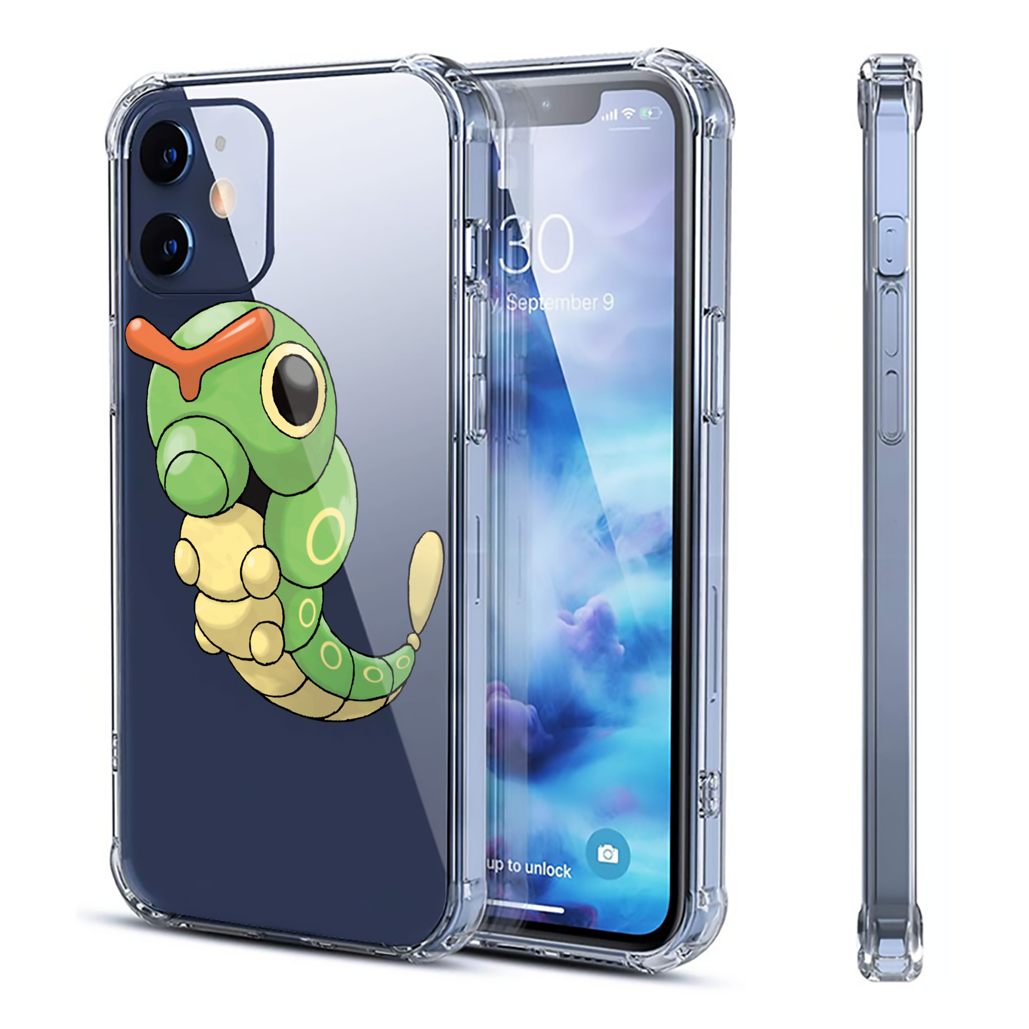 （画像用） ポケットモンスター Pokémon 【iPhone 12シリーズ対応】透明スマホケース（クリアソフトケース）
